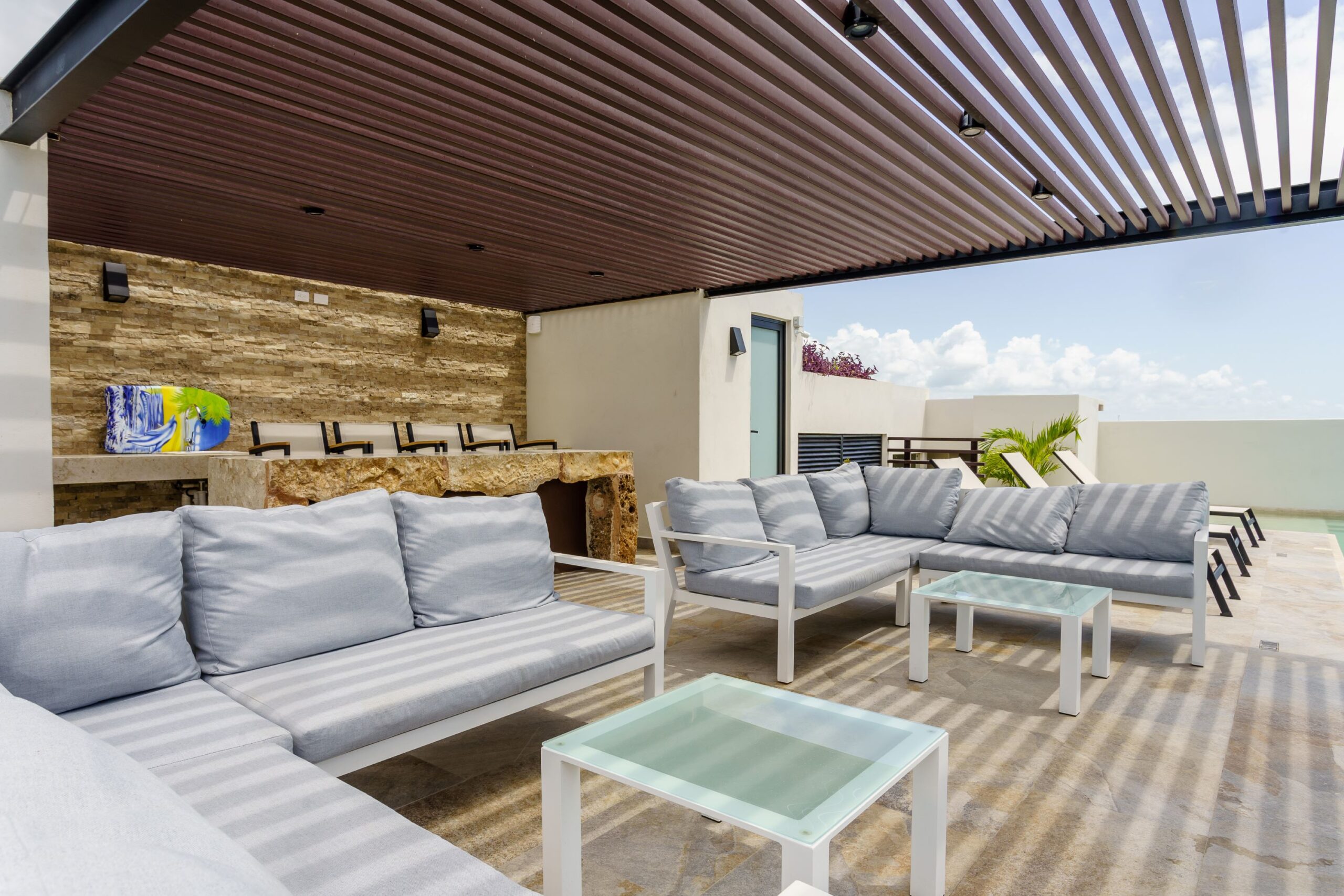 n playa del carmen mexico real estate penthouse arenis common area lounge