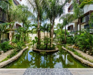 p playa del carmen mexico real estate penthouse arenis common area garden