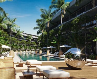 playacar condos for sale luxury project common area deck and pool 126