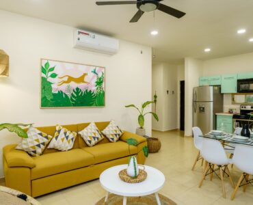 c apartment for sale in tulum zama village living space