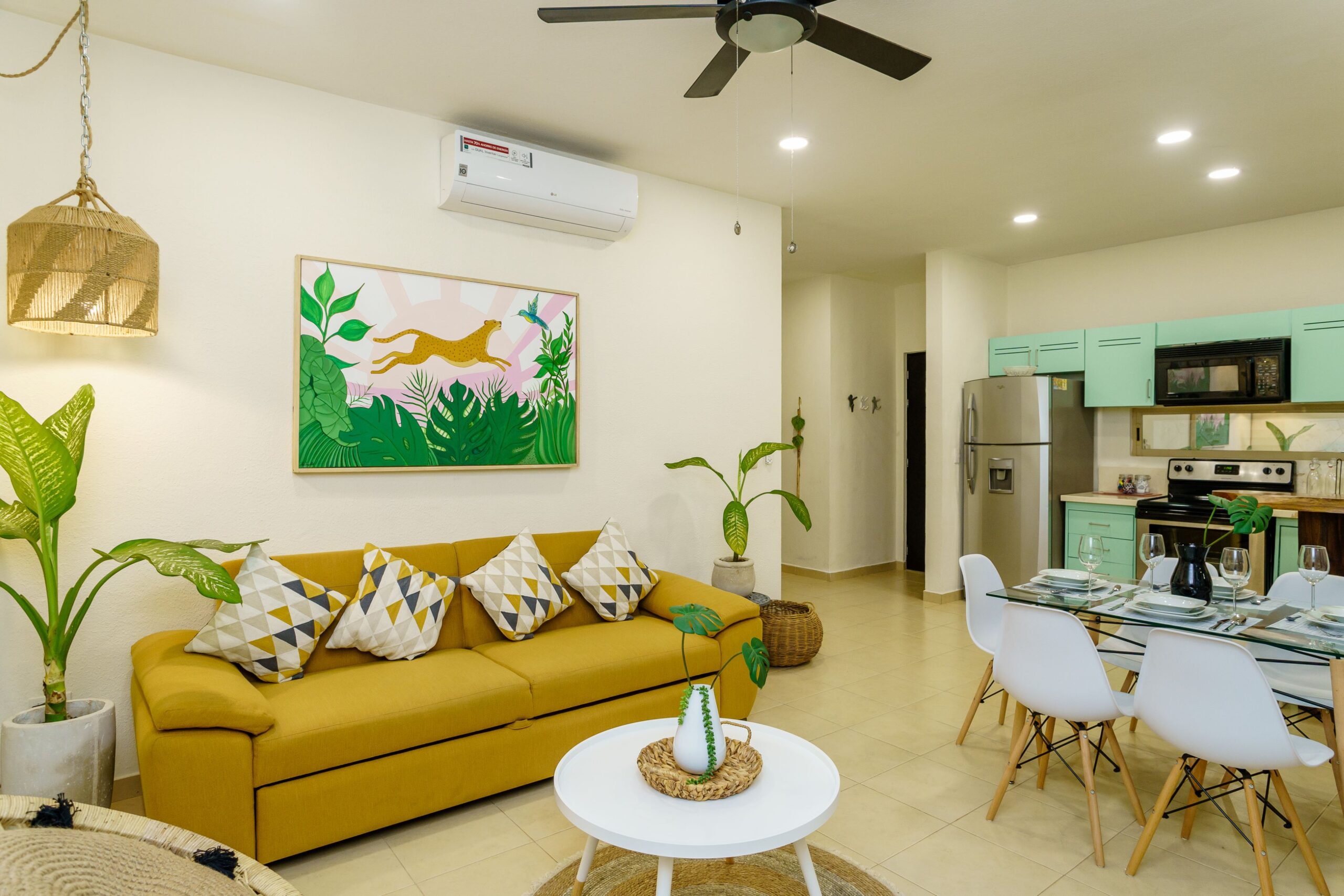 c apartment for sale in tulum zama village living space