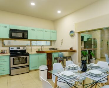 d apartment for sale in tulum zama village dining area and open kitchen