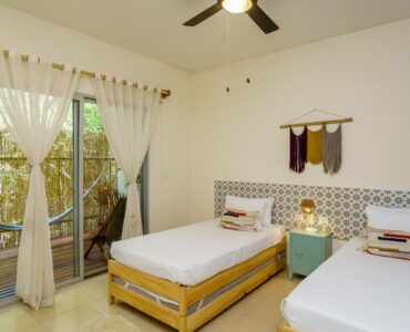 j apartment for sale in tulum zama village guest´s bedroom