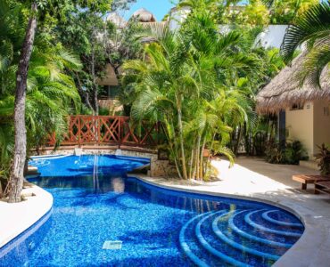 q apartment for sale in tulum zama village common area pool