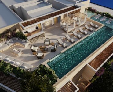 condos for sale in playa del carmen idilik swimming pool and jacuzzi with lounge