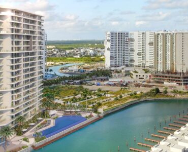 cancun real estate blume puerto cancun marina facade