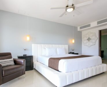 exclusive 2 bedroom condo for sale in mareazul playa del carmen master bedroom with sofa