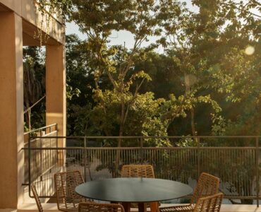 playa del carmen condos in corasol the village terrace with table