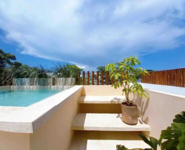 four bedroom condo for sale in tulum mun plunge pool in rooftop