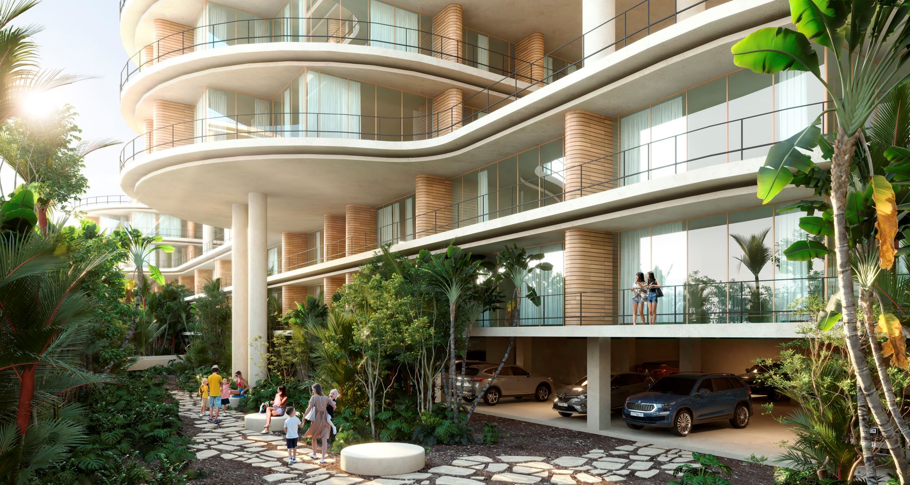 exclusive beachfront condos for sale at playa del carmen zonna building with parking