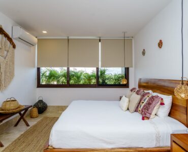 one bedroom ph in omara boca zama aldea zama with private rooftop and jacuzzi master bedroom