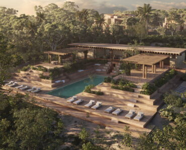 bacalar real estate aldea kalan club house with pool