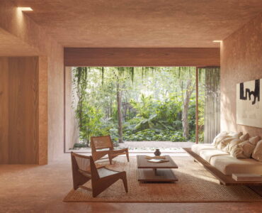 bacalar real estate aldea kalan living room ground floor garden views