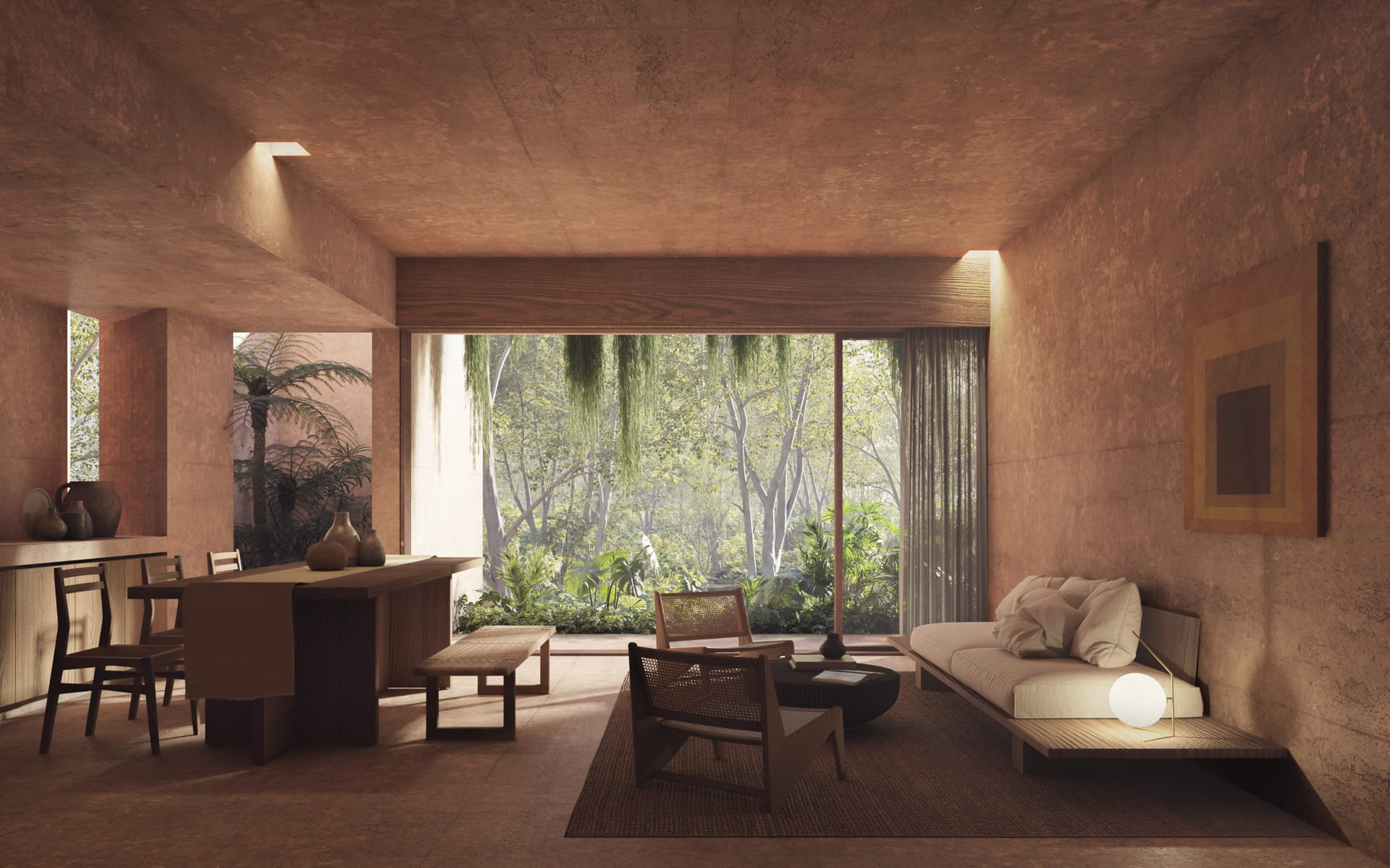 bacalar real estate aldea kalan living room one bedroom