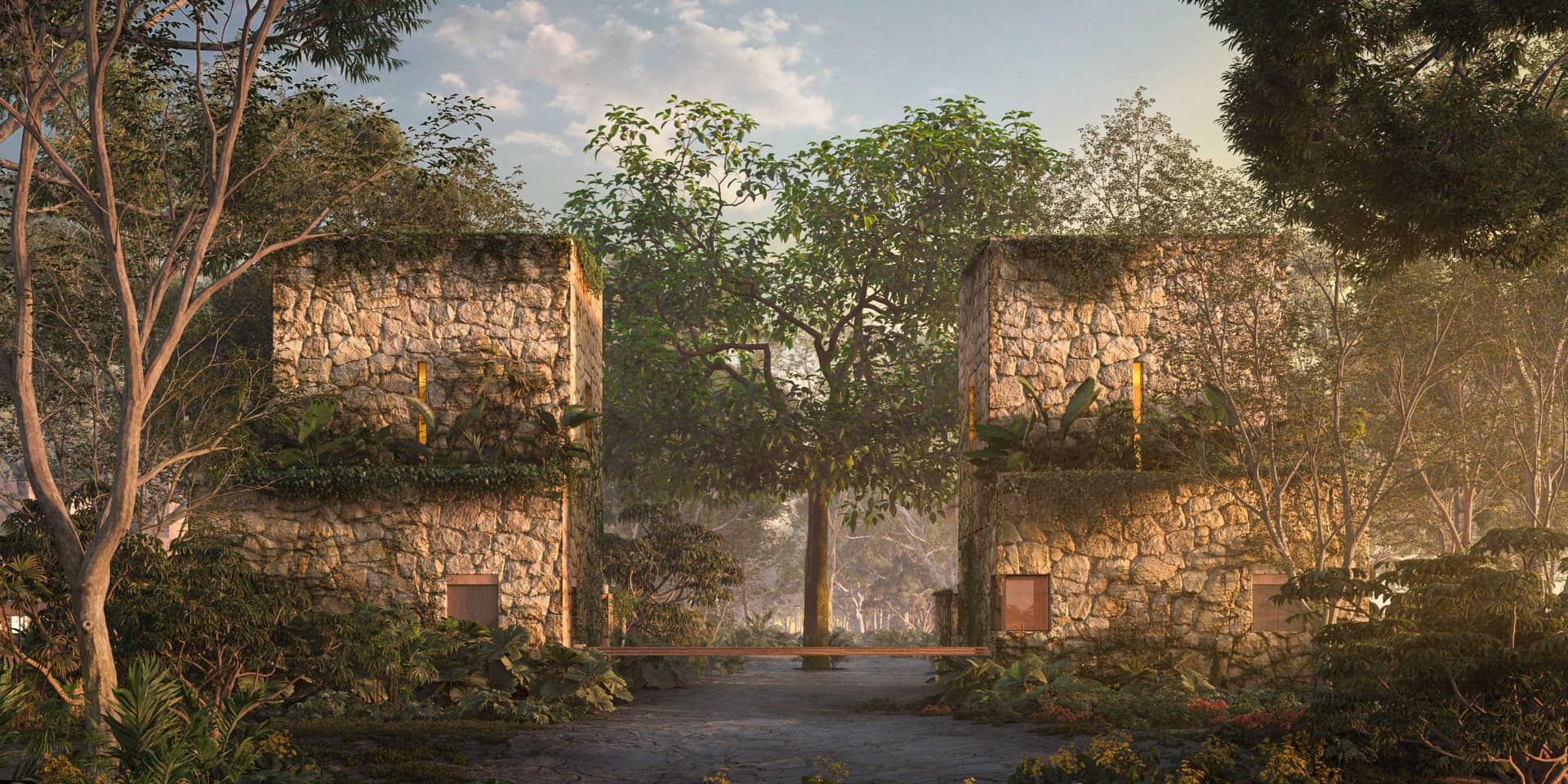 bacalar real estate aldea kalan main entrance exterior