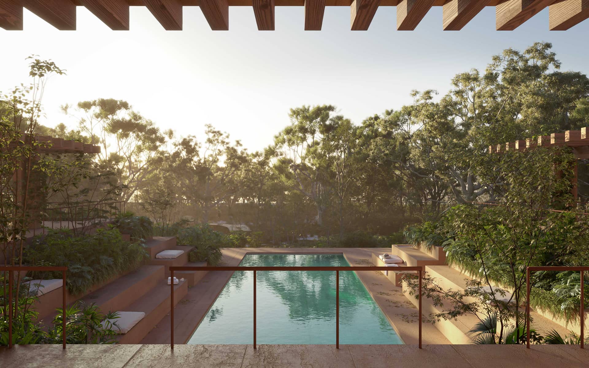 bacalar real estate aldea kalan swimming pool