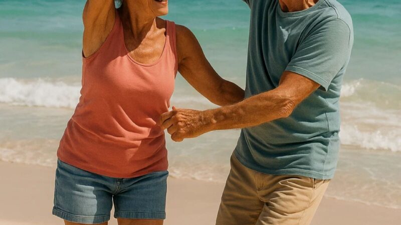 retirees dancing in the beach 1920