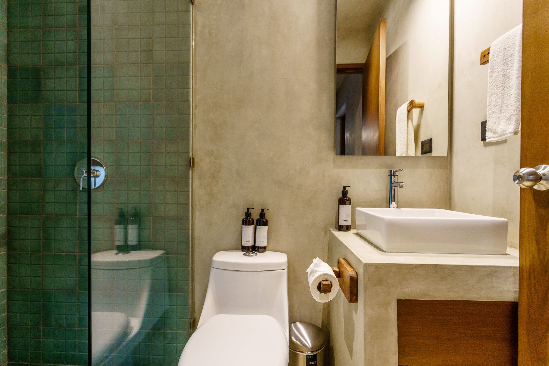 sukha 101 condo one bedroom la veleta tulum moskito real estate bathroom with tile shower