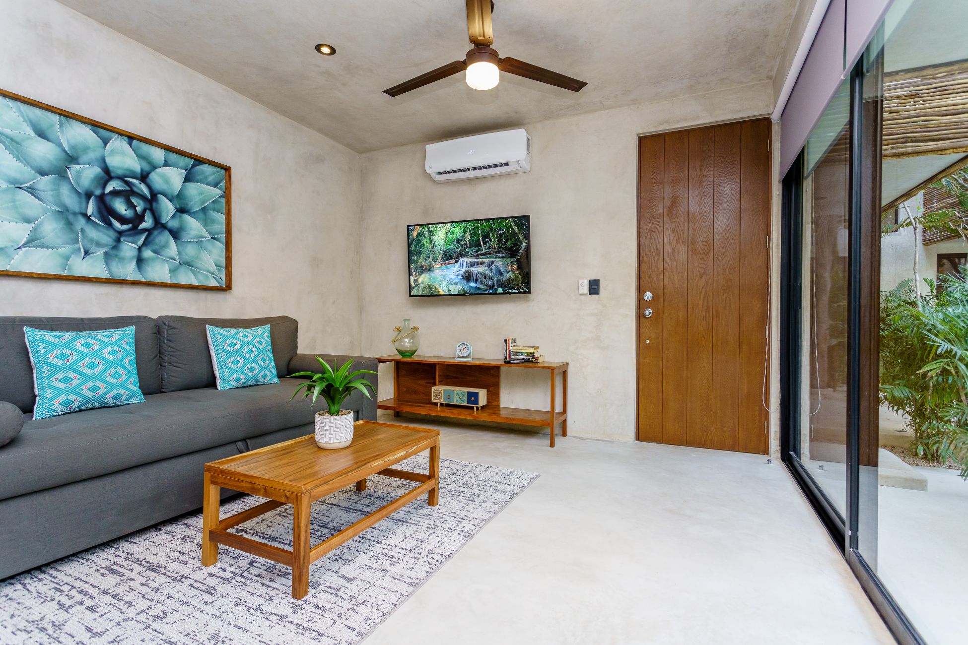 sukha 101 condo one bedroom la veleta tulum moskito real estate living room with terrace