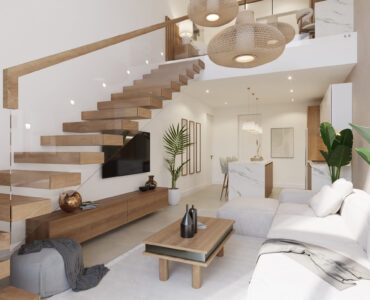 condos for sale in playa del carmen zen park living and kitchen