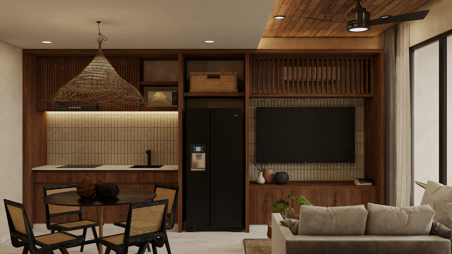 real estate puerto morelos piedra de mar living and dining room