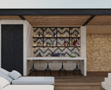 real estate puerto morelos piedra de mar rooftop lounge area