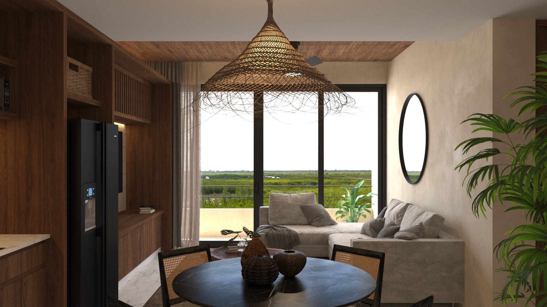 real estate puerto morelos piedra de mar social area living room 2 bedroom condo
