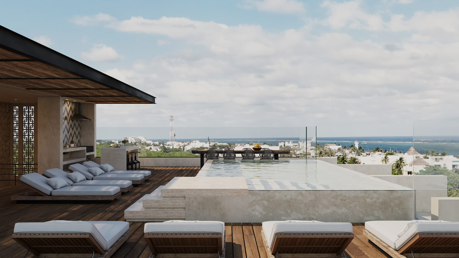 real estate puerto morelos piedra de mar swimming pool