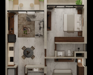 real estate puerto morelos piedra de mar three bedroom layout