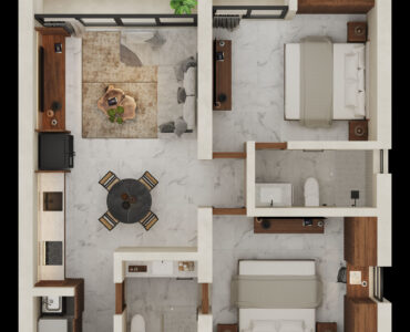 real estate puerto morelos piedra de mar two bedroom layout