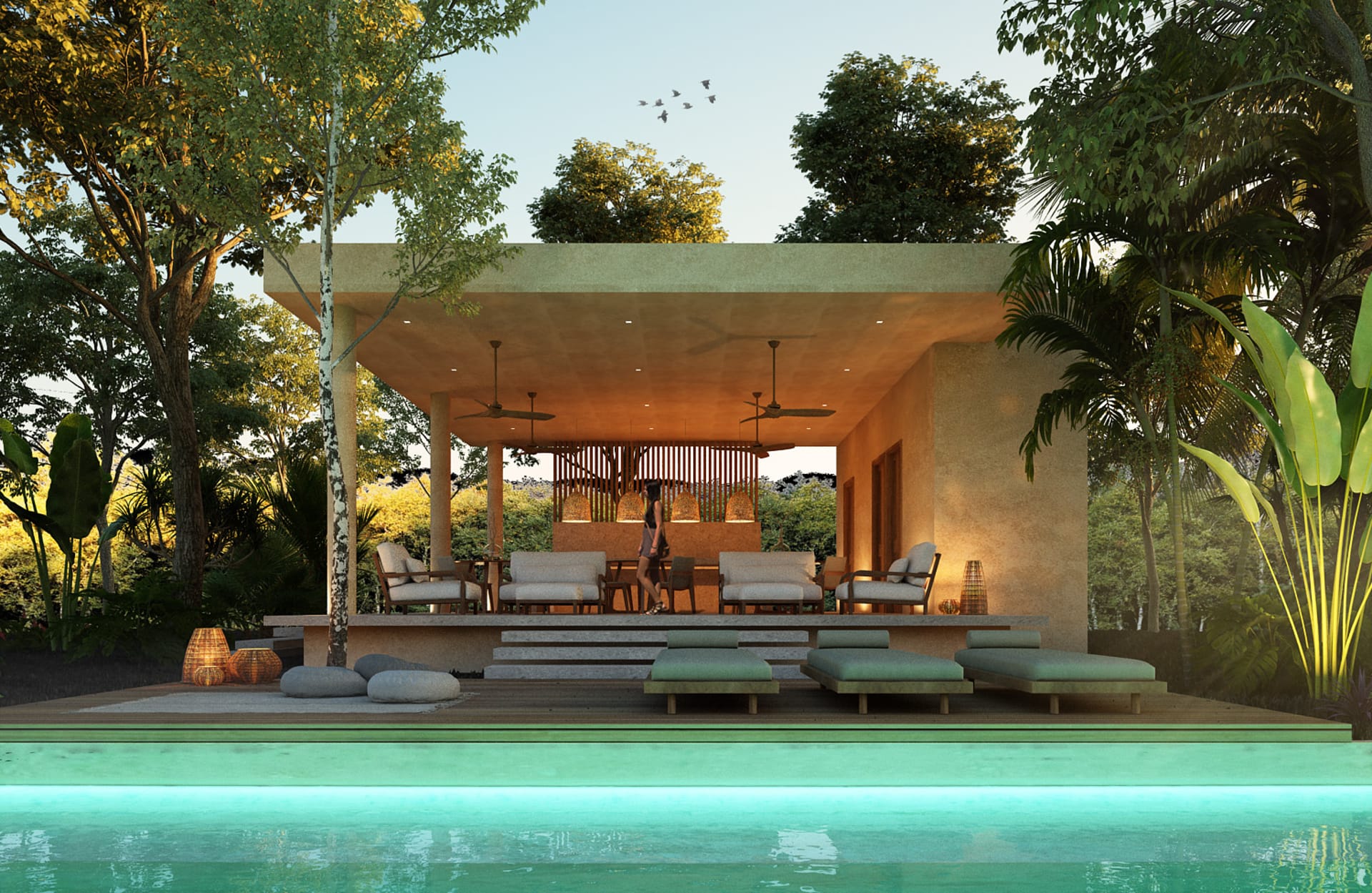 villas for sale in bacalar ichkabal clubhouse swimming pool