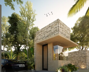 villas for sale in bacalar ichkabal main entrance front gate