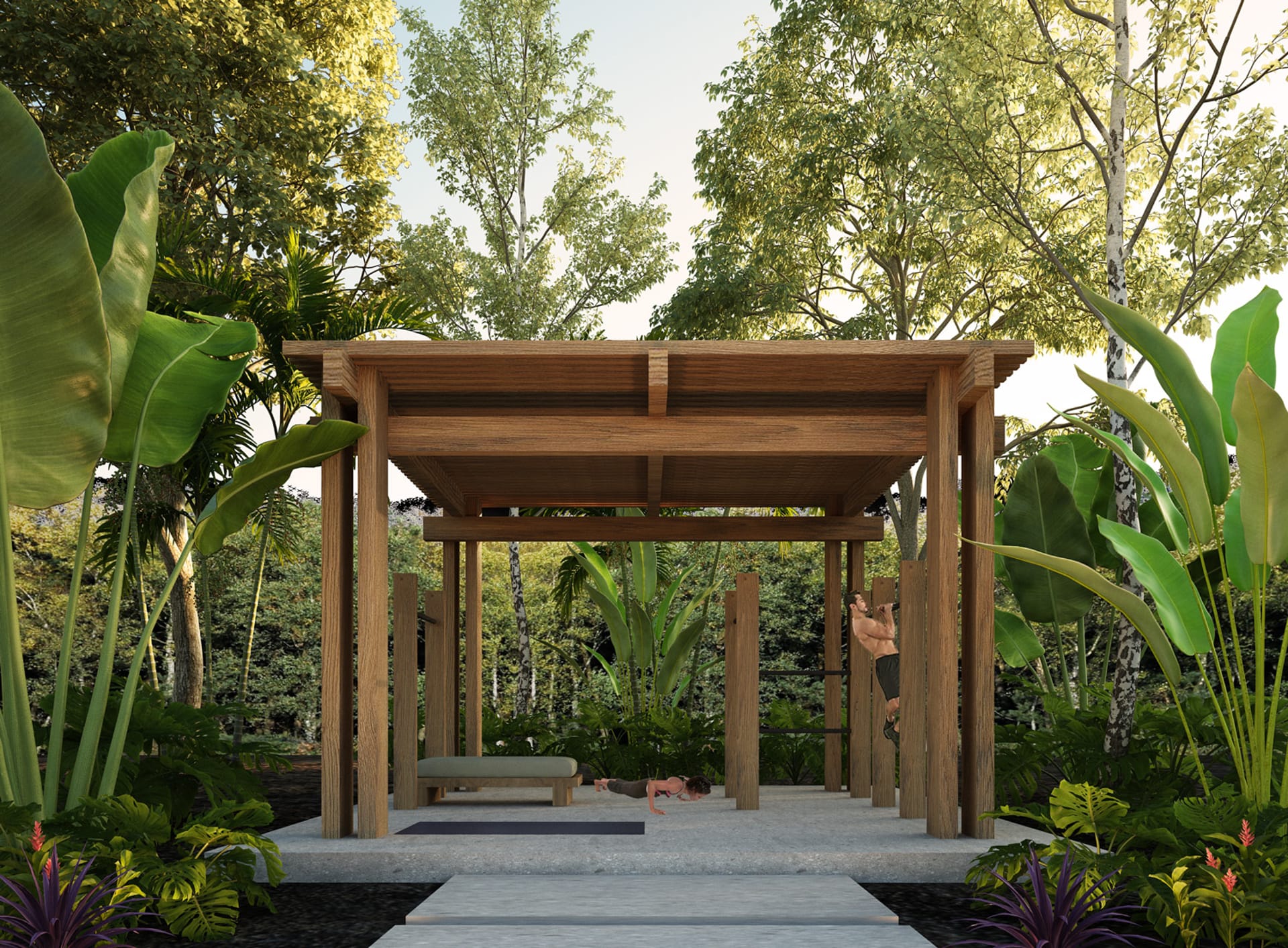 villas for sale in bacalar ichkabal sports area yoga area