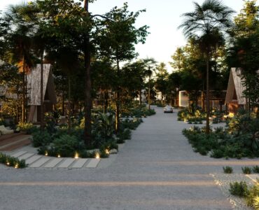 villas for sale in bacalar ichkabal street and main entrance