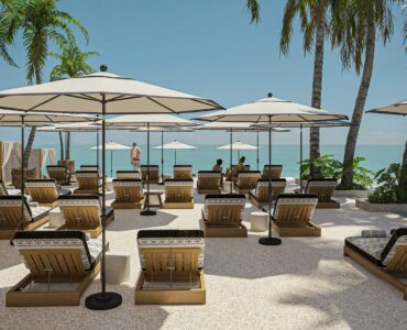 playa del carmen beachfront real estate distrito xcalacoco beach club with sun beds