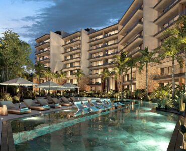 playa del carmen beachfront real estate distrito xcalacoco swimming pool with building rsz