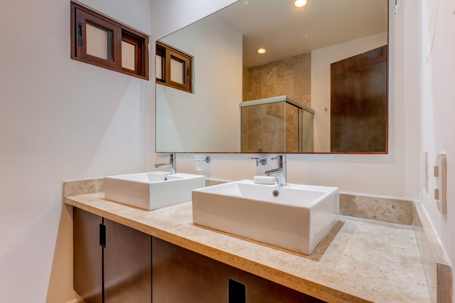 playacar condos for sale akoya bathroom with mirror
