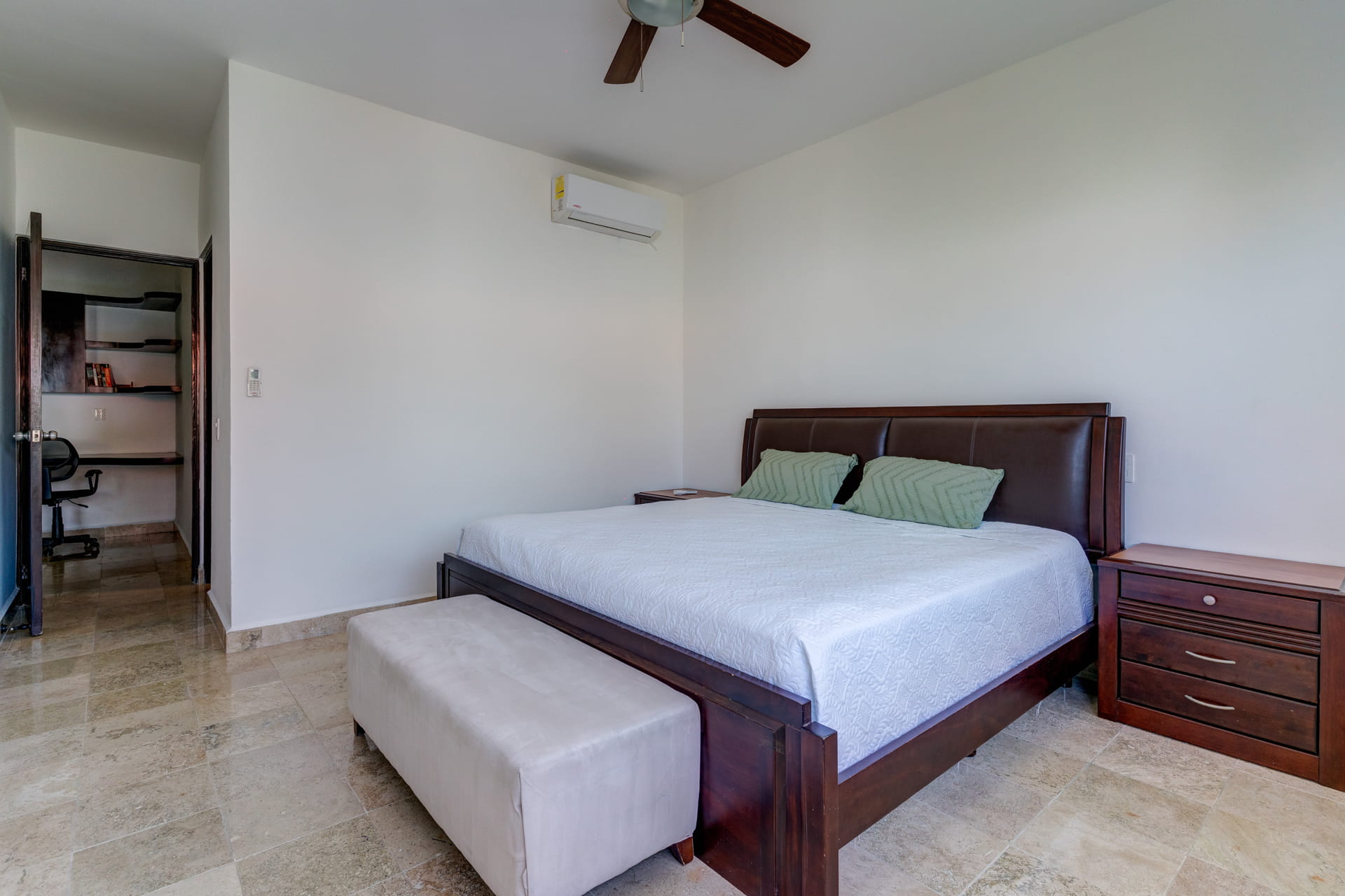 playacar condos for sale akoya master bedroom with linen
