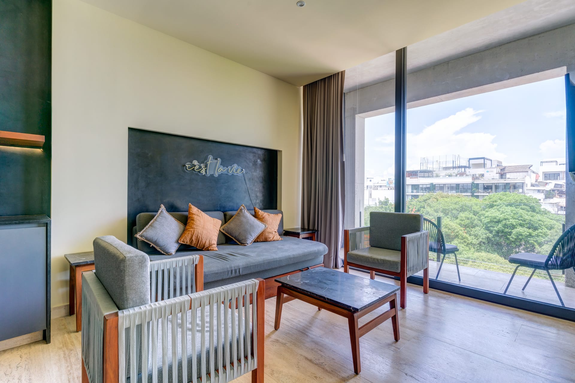 condo for sale in playa del carmen ceren two bedroom lockoff living room