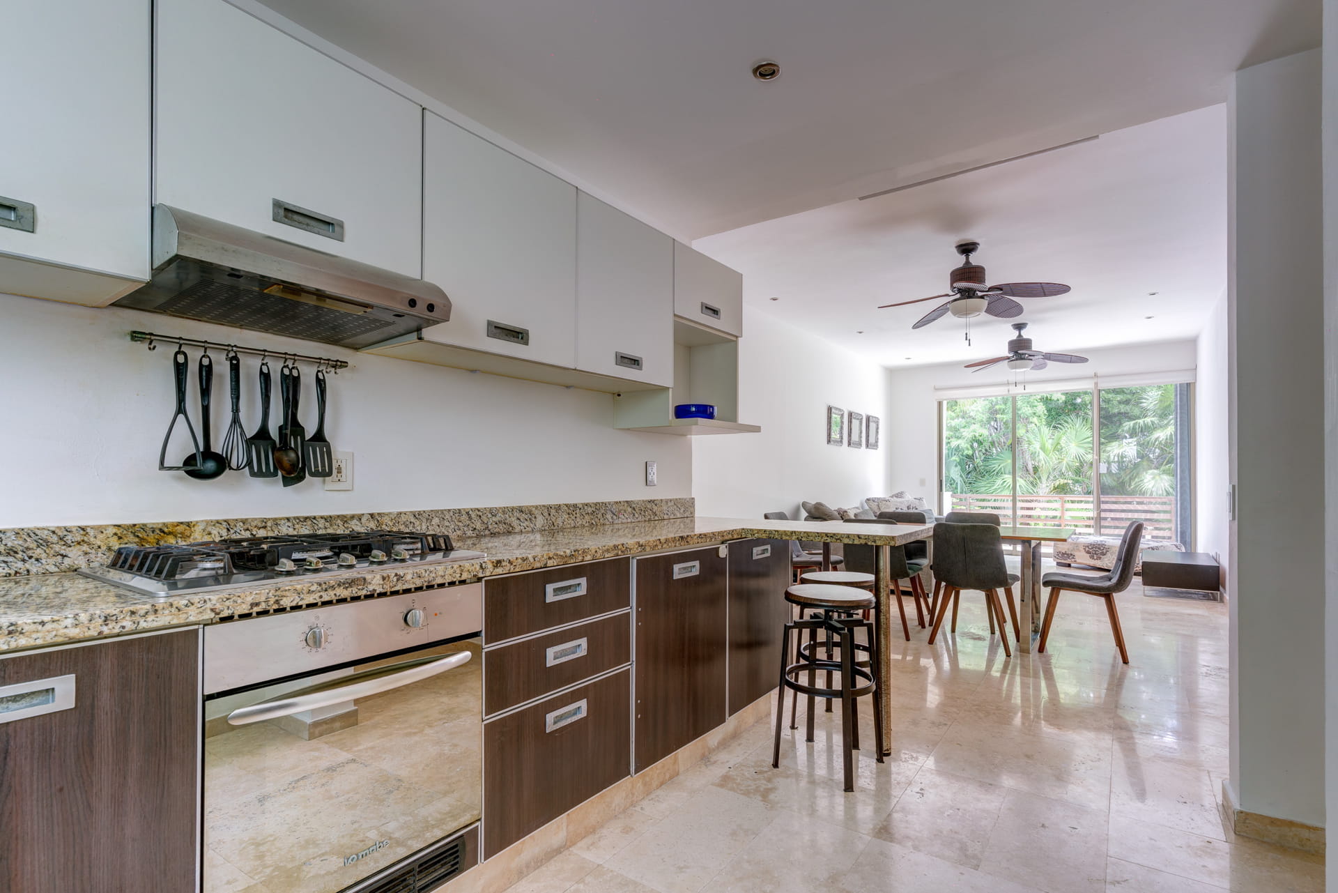 rincon del mar 3 bedroom house in playacar kitchen with terrace