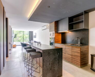 two bedroom condo riva playa del carmen kitchen