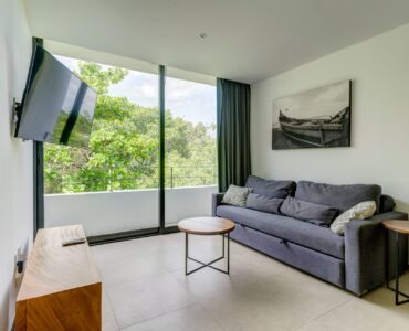 two bedroom condo riva playa del carmen living room