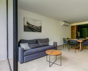two bedroom condo riva playa del carmen living room area