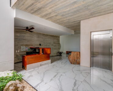 two bedroom condo riva playa del carmen lobby