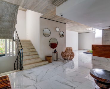 two bedroom condo riva playa del carmen lobby entrance