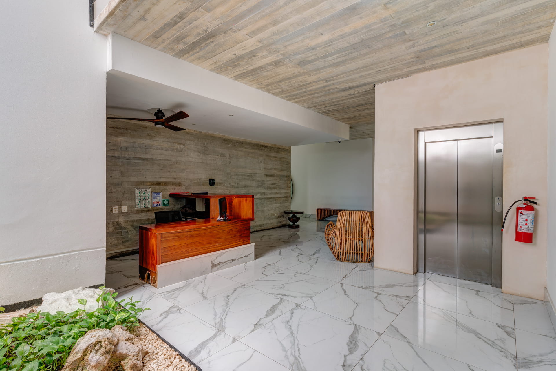 two bedroom condo riva playa del carmen lobby