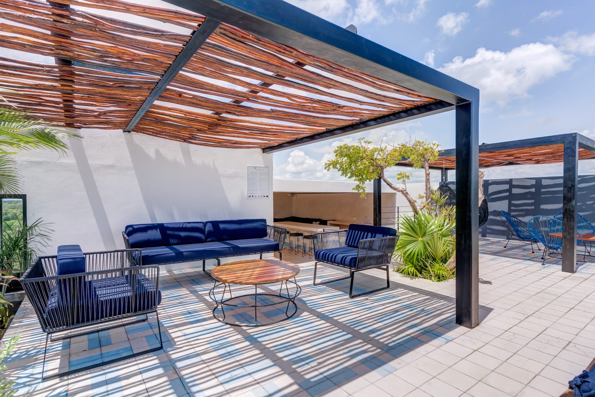 two bedroom condo riva playa del carmen pergola in rooftop