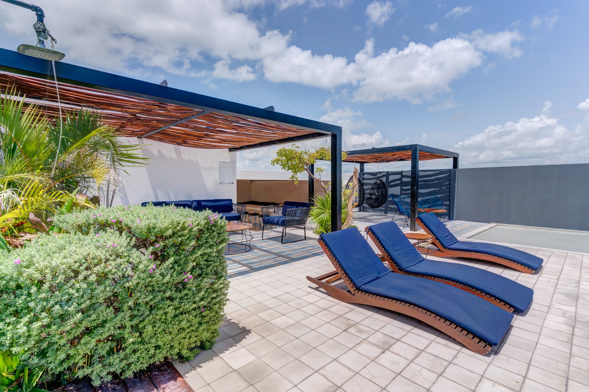two bedroom condo riva playa del carmen sunbeds