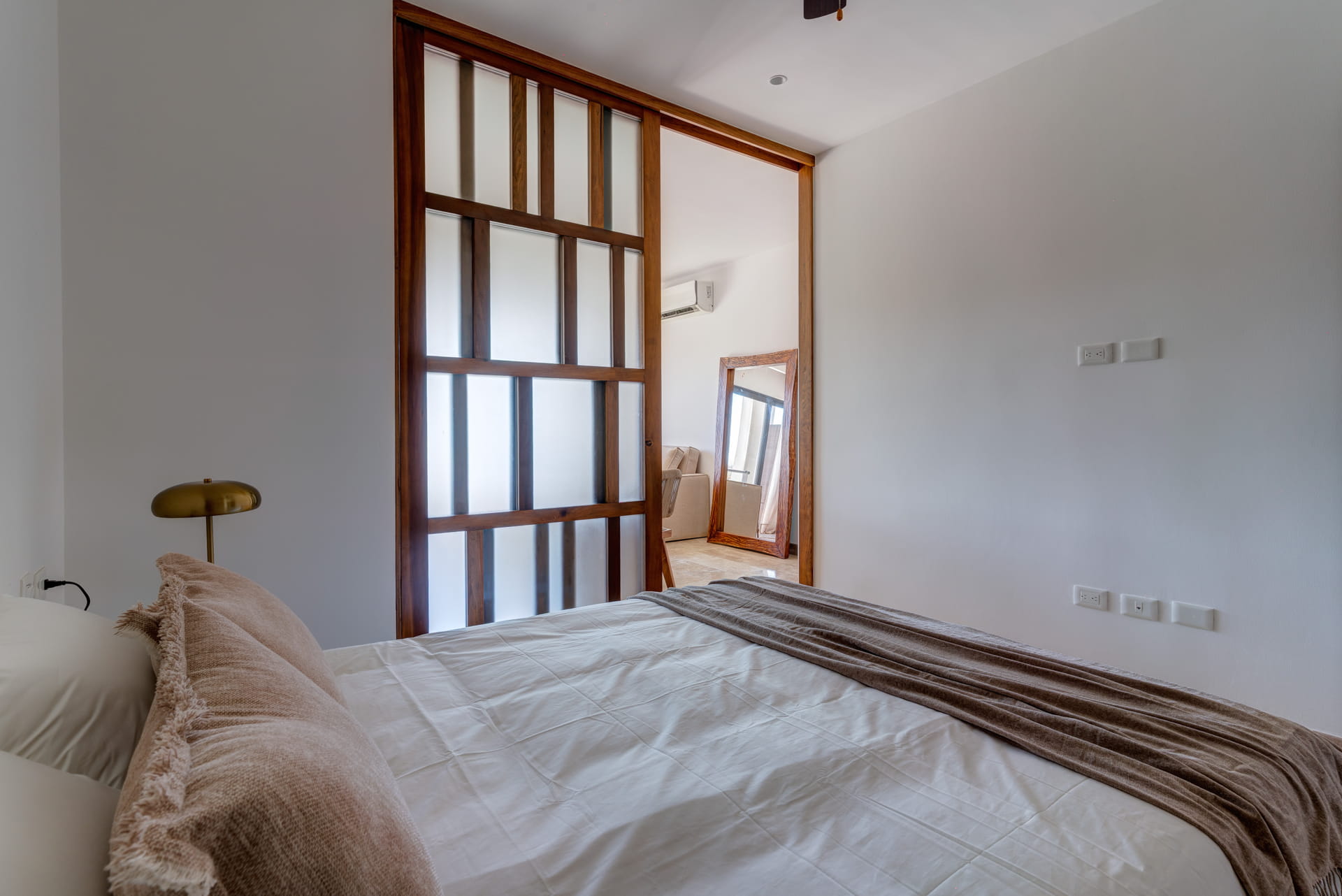 condo for sale in playa del carmen one bedroom condo ipana c208 master room with sliding door