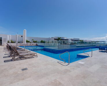 condo for sale in playa del carmen one bedroom condo ipana c208 rooftop with sunbeds and pool